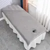 Toalla gruesa especializada para cama de masaje de salón de belleza con agujero, funda de almohada y almohadilla facial
