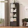 Armario sencillo con cortina, estantería de almacenamiento multicapa, mueble librero para el hogar, armario de almacenamiento, librería multifuncional