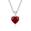 Amazon Aliexpress Amor Transfronterizo Conjunto de Circonita Pendientes Anillo Colgante Collar con Forma de Corazón Conjunto de Tres Piezas