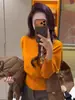 Nuevo Diseño Otoño/Invierno 2026 Suéter de Cuello Redondo Cropped Cintura Delgado Casual para Mujer