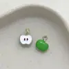 Pingente de Liga 3D Fofo Casquinha de Sorvete Pirulito Maçã Morango Esmalte Charme Acessórios para Colar Pulseira DIY