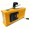 Radio de manivela alimentada por energía solar de fábrica con función de radio, se puede usar para uso de emergencia del teléfono móvil, batería de 2000 mAh