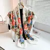 Bufanda Nueva Delgada de Moda Estilo Étnico con Patrón Floral Paisley y Sensación Vintage de Alta Gama