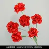 Flores artificiales rojas decoración de escena de boda ramo de flores falsas rosas hortensias flores de boda flores artificiales venta al por mayor