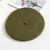 Boina de lana de otoño e invierno japonesa versátil para mujer, sombrero de pintor artístico retro, boina británica de color liso, sombrero de panqueque