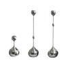 Portavelas de Metal Estilo Europeo Forma de Gota de Agua Plateado Adornos para Habitación Modelo Sala de Estar Escritorio Restaurante Manualidades Decoración Suave para el Hogar