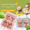 Urso Congelado Cubo de Gelo Molde Doméstico Internet Celebrar Grau Alimentício Silicone Abrasivos Máquina de Gelo Caixa de Gelo Molde de Gelo Bola de Gelo Urso Sorvete Sorvete