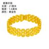 Yihua Moda Variedad de Formas de Flores para Coche Hechas a Mano Arena Dorada Oro 24K Versión Ancha para Hombre Cadena de Pulsera de Reloj Flor de Coche Brillante
