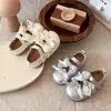 Zapatos de Cuero para Niños 2026 Otoño Nuevo Modelo Zapatos de Princesa con Lazo para Niñas Pequeñas con Decoración de Perlas Zapatos de Una Sola Pieza