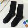 Calcetines de mujer de longitud media, calcetines de algodón de 200 agujas, de longitud media, estilo japonés, color liso, para primavera y otoño, antiolor, calcetines apilados.