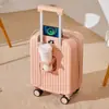 Maleta Pequeña de Mano Estilo Coreano de 18 pulgadas con Ruedas, Elegante Maleta de Viaje Ligera para Mujeres, Maleta con Rueda Universal Silenciosa y Cerradura de Contraseña para Hombres
