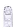 Juego de regla de actividades estudiantes de primaria matemáticas escuela secundaria superior dibujo de geometría plantilla redonda regla giratoria multifunción juego completo
