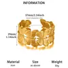 Pulsera Ancha de Metal Chapado en Oro Estilo Nuevo Europeo y Americano de Margarita para Mujeres Joyería de Mano de Planta con Flores Pulsera con Forma de Mariposa Corazón Venta al por Mayor