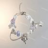 Pulsera Mariposa Ojo de Gato Imitación Femenina ins Diseño Nicho Pulsera Luz de Luna Gris Combinable Elegante Moderna Regalo Estudiante