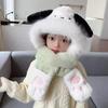 Conjunto de Tres Piezas de Gorro, Bufanda y Guantes para Niños para Invierno Niños y Niñas Bufanda para el Cuello a Prueba de Viento y Cálida Gorro Espesado para Dedos del Pie de Bebé