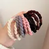 Corea del Sur banda de goma elástica alta trenzada gruesa cuerda para atar el pelo femenina tocado simple no daña el pelo cuerda para el pelo cola de caballo anillo para el pelo