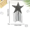 Parche Bordado de Lentejuelas de Resina de Alta Resistencia con Borla de Estrella de Cinco Puntas para Decoración de Vestido, Abrigo, Equipaje Parche DIY