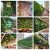 Decoración de pared de fondo anti-decoloración planta artificial pared pared de plantas verdes balcón flores falsas césped de plástico escaparate tienda decoración
