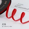 Acessórios de Cabelo de Pelúcia 6mm Faixa de Amarração Faixa de Veludo Vermelho Fita Colorida Decorativa Laço Material para DIY Embalagem Faixa Fita de Veludo e Seda