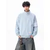 Moletom Cardigan Esportivo Estilo Americano com Gola Alta Masculino Outono Novo Solto Tendência Marca Rascally Cool Jaqueta Casaco Casual