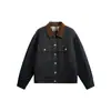 Yidao Roupas Vintage 2026 Inverno Novo Retrô Americano Patchwork de Veludo Cotelê Lapela Cor Original Roupa de Trabalho Jeans Algodão Jaqueta Masculina