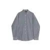 Camisa Masculina de Listras Azuis Manga Longa Verão Fina Estilo Japonês Design Bonito Nicho Estilo Hong Kong Jaqueta Tendência