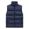 Coletes lisos no atacado para homens, outono e inverno, com forro de fleece, espessados, quentes e geradores de calor, coletes de tamanho grande