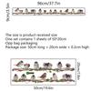 ZSZ2077 Nuevos Pegatinas Decorativas de Pared Creativas de Árbol, Enredadera, Pata de Pájaro, Línea de Cintura, Costura de Fondo