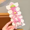 Estilo Coreano Faixa de Cabelo com Laço Infantil Corda de Cabelo Laço de Cabelo de Princesa Fofo Pequeno Elástico Faixa de Cabeça Desenho Animado para Bebê Menina Acessórios de Cabelo