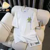 Camiseta de manga corta Lightning Warehouse para mujer, verano 2026, ropa interior, comercio exterior, estampado de dibujos animados de Ins, camiseta blanca holgada, top para mujer
