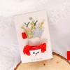 Pasador de Navidad para Niños Regalo de Año Nuevo para Guardería Lindo Ciervo Muñeco de Nieve Árbol de Navidad Pasador para Bebé Accesorios para el Cabello