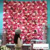 Fileira de Flores Artificiais decoração de casamento loja vermelha online vitrine de shopping paisagem parede de fundo de flores artificiais parede de flores de plantas verdes artificiais atacado