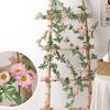 Enredadera de Cuerda de Margarita Planta Colgante Flor Artificial de Plástico Enredadera Sala de Estar Interior Ramo Floral Decoración del Hogar Margaritas Pequeñas