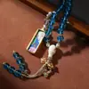 Xizang Tara Verde Tara Blanca 10 Piezas Cuentas de Oración Budistas Joyería Estilo Xizang Cuentas Colgante de Collar Multi-Tesoro Joyería de Diseño Retro