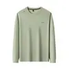 Sudadera con cuello redondo para hombre, algodón de alta calidad, nueva moda casual de otoño, camiseta base holgada de manga larga