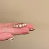 Anillo de Zirconia Perla Gipsofila para Mujer 2026 Nuevo Estilo Lujo Ligero Gama Alta Estilo Francés Anillo para Dedo Índice Anillo Apilable Ajustable