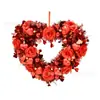 Amazon Más Vendido Transfronterizo Día de San Valentín Guirnalda de Bolas Rosas en Forma de Corazón Colgante de Puerta Decoración de Ambiente para Fiesta del Día de San Valentín Chino Adornos