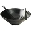Tazones de Melamina para Fideos para Tiendas de Fideos, Vajilla de Plástico Imitación Porcelana Anti-Rotura Comercial, Tazones para Sopa, Tazones Grandes para Ramen de Res, Tazones Grandes para Hot Pot Picante