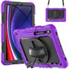 Capa Protetora para Tablet Samsung Tab S10 Lite com Alça de Mão S9Fe Silicone+PC Suporte Anti-Queda Capa para Tablet