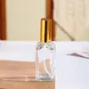 Frasco de Vidro Transparente para Óleo Essencial Vidro Quadrado 10-100ml Frasco com Conta-Gotas Frasco Cosmético Portátil Sub-Frasco Frasco de Amostra