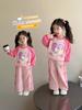 Traje de Primavera y Otoño para Niñas 2025 Nuevo Estilo Infantil Dibujos Animados Traje de Otoño Sudadera Casual de Moda para Bebé Conjunto de Dos Piezas