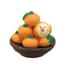 Comestibles japoneses zakka serie naranja hogar gato resina lindos pequeños adornos regalo miniatura escena de disparo