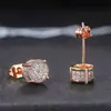 Pendientes Redondos de Circonita Estilo Ins Simple Europeo y Americano, Pendientes Personalizados de Moda y Versátiles, Venta al por Mayor de Pendientes de Gama Alta de Nicho