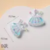 Corazón de Lazo de Superficie Cortada Suave Lindo Adornos Hechos a Mano DIY Accesorios para Pinzas de Cabello Hechos a Mano Pegatinas de Resina Luminosas