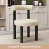 Encosto de Cadeira Estilo Creme, Luxo Acessível e Sensação de Alto Padrão, Banqueta Especial para Penteadeira do Quarto Principal, Cadeira para Manicure e Maquiagem no Quarto das Meninas