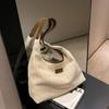Bolsa Bolsa Commuter 2024 Nova Moda Lona Rômbica Bolsa de Ombro Simples Combina com Tudo Grande Capacidade Classe Axilar