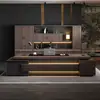 Conjunto de mesa e cadeira de escritório executiva moderno e simples, mesa de CEO, mesa executiva de luxo leve, mesa de gerente, móveis de escritório
