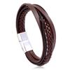 Pulsera de cuero tejida para hombre de Amazon, estilo punk, estilo europeo y americano.