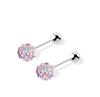 Pendientes de bola de diamantes de plata de ley 925 para mujer, pendientes de diseño moderno de nicho, pendientes avanzados para otoño e invierno.