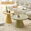 Mesa de Centro para Sala de Estar, Uso Doméstico, Mesa de Canto para Sofá, Apartamento Pequeno, Simples, Luxo Leve, Sensação de Alta Qualidade, Redonda, Moderna, Mesa Lateral Minimalista, Mesa Pequena